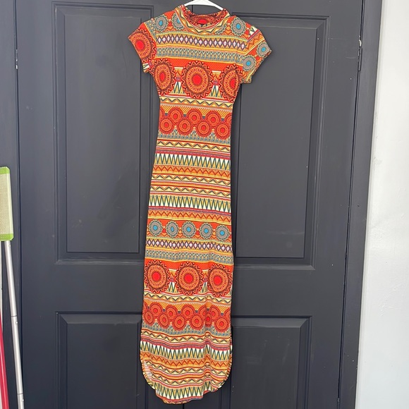 Maxi patterned dress - Picture 1 of 2